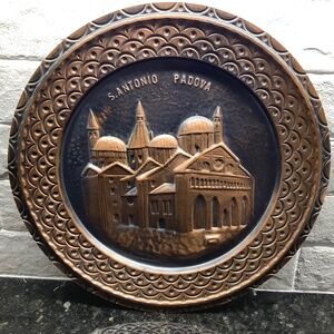 Vintage Metal (Copper?) Wall Plate – Basilica of Saint Anthony of Padua
